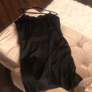 White House black market  Black satin dress